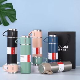 Mugs 500ML Stainless Steel Thermos Cup Coffee Tea Milk Insulation Mug Outdoor Vacuum Flask Office Business Thermal Water Bottle 230927