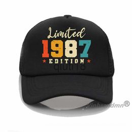 Ball Caps Funny Born in 1987 Baseball Caps Best Of 1987 Cassette Vintage Version Brand Caps Fashion Made in 1987 Bucket Hats Fishing Hats x0927