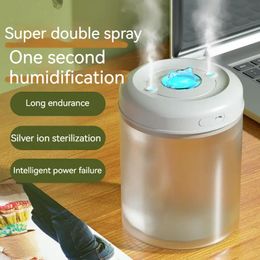 1pc, 1.5L Portable USB H2O Air Humidifier with Double Nozzle Diffuser - Ideal for Home, Bedroom, and Small Appliances - Enhances Air Quality and Moisturises Skin