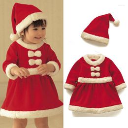 Theme Costume Cute Santa Claus Costumes For Kids Boy Girl Christmas Dress Infant Year Cosplay Clothes Hats High Quality