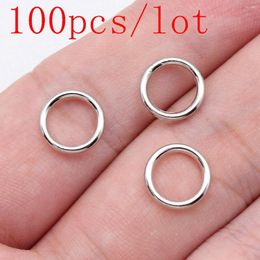 Charms 100pcs Circle Necklace Wholesale Jewellery Making Supplies 10x10mm Rhodium Colour