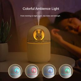 Humidifiers Mini Diffuser Humidifier 300ml Air Humidifier Air Purifier Atomizer Aromatherapy For Home Car Diffus Mist Essential Oil Diffuser YQ230927