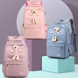 Backpack Large-capacity Schoolbag Bear Doll Cute Girl Primary School Students 2-6 Grade Children Male Campus