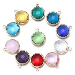 Pendant Necklaces SAUVOO 10pcs/lot Glass Beads Pendent 6/8/10/12cm Round Colourful 1 Holes Connect Charms For Necklace Bracelet Jewellery