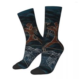 Men's Socks Happy Sea Peoples Battle Ramses The Third Retro Ancient Egypt Egyptian Hip Hop Crazy Crew Sock Gift Pattern Printed