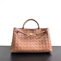 Cowhide Woven 2023 Designer East/west Women's Andiamo Backpack Classic Leather Bags Handbag Bag Shoulder Lady Small Gold Purse Botteega K5ie