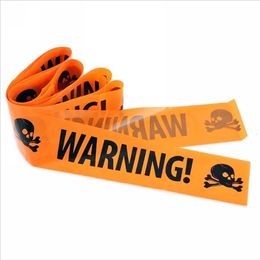 Other Event Party Supplies 1pc 5M Halloween Props Danger Warning Line Plastic Skull Head Warning Tape Signs Window Props Halloween Decoration Party Supplie 230927