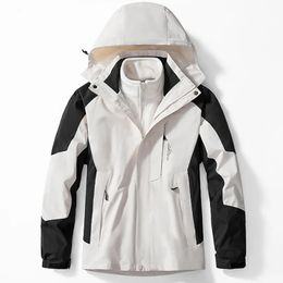 Mens Jackets Outdoor Waterproof Suits Womens Twopieces Sets 3 in 1 Thick Warm Coats Camping Windbreaker Winter Coat Hiking Windproof 230927