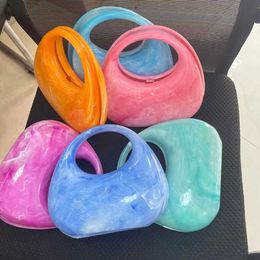 New Women's Fashion Solid Marble Texture Acrylic Bag Handbag Net Red Dinner Bag 230915