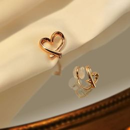 Backs Earrings Korean Irregular Heart Ear Clip For Women Girls Painless Silicone Non-Piercing Cuff Wedding Party Jewelry Gifts