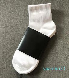 Men Short Sock High Quality Cotton With Foot Pattern Sports Of Tags Black white