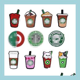 Shoe Parts Accessories Clog Charm Beverage Star Bucks Coffee Charms Pvc Rubber Lace 11Pcs Add 2021 Drop Delivery Shoes Dhu6I