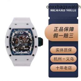 Richardmill Wristwatches Richardmill RM030 White Ceramic Mens Watch Automatic Mechanical Swiss Watch Luxury Sports Fashion Watch Limited Edition RM030 Whit HBYB