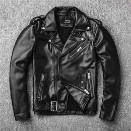 Men's Leather 2023 Spring Autumn Natural Sheepskin Genuine Jacket Men Casual Fashion Man Coat A188