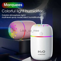 Humidifiers 300ml Portable USB Air Humidifier Ultrasonic Aroma Essential Oil Diffuser Cool Mist Maker Mini Car Air Humidifie for Home YQ230927