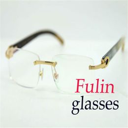 Fashion Eyeglasses frames White Mix Black Buffalo Horn Temple Eyeglasses For Men T8100907 driving glasses C Decoration Size54-18-264o