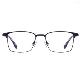 Sunglasses Frames Rectangle Metal Full-rim Eyeglasses Leoptique 63125 Black