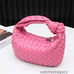 Satchel Handbag Totes Bvs Designer Jodies Women Bags Knitting Knotted Original Y Large Winter Dumpling Leather Womens Shoulder Out C8O9