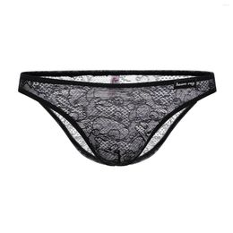 Underpants Gays Low Rise Briefs For Men Sexy Lace Bottoms Shorts Sissy Transparent Panties Convex Pouch Underwear Hombre Funny Lingerie