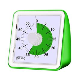 Kitchen Timers 60 Minutes Silent Visual Analog Student Classroom Kitchen Timer Countdown Cooking Management Tools Home Adults Adjustable 230926