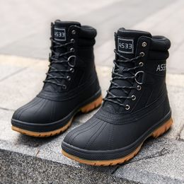 Boots Winter Mens Boots Tactical Mans Military Leather Male Ankle Coldproof Safety Botas De Trabajo Para Hombres 230926