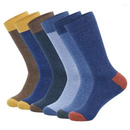 Men's Socks 6 Pairs Mens Dress Cotton Colorful Patterned Solid Lightweight Breathable Funny Novelty Crew Size EU 42-48