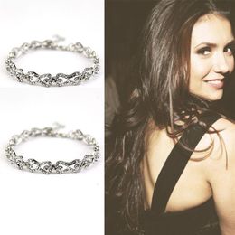 The Vampire Diaries Klaus Caroline Forbes Rhinestone Crystal Bow Shine Charm Bracelet Fashion Jewelry12494