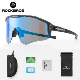 Outdoor Eyewear ROCKBROS Cycling Glasses UV400 Polarized Bike Eyewear Outdoor Sports Sunglasses MTB Glasses Road Riding Racing Bicycle Goggles 230927