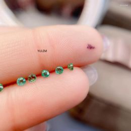 Loose Gemstones YULEM High Quality Emerald Stone 2mm Round Shape With VVS DIY Good Choose For Jewellery Set Ring Earring