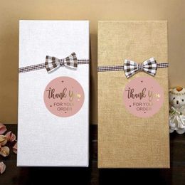 Gift Wrap Stickers 500pcs Thank You For Your Order Stickers With Gold Foil Round Seal Labels Handmade Scrapbooking221J