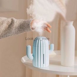 Humidifiers ZK30 340ML USB Cactus Air Humidifier Aromatherapy Diffuser Mist Maker Fogger Mini Aroma Atomizer Car Essential Oil diffuser YQ230927