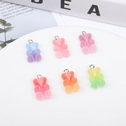 100pcs Simulation Soft Candy Bears Cute Charms For Pendant DIY Earrings Necklace Jewellery Accessories Finding