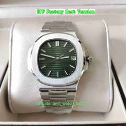 3K Factory Mens Watch Best Version 40.5mm Nautilus 5711/1A 010 Green Dial Watches 904L Steel Sapphire CAL.324SC Movement Mechanical Automatic Men's Wristwatches