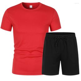 Men's Tracksuits Summer Comfortable T-shirt Set Sportswear Two Piece Set2023