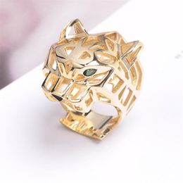 Cluster Jewelrycluster Rings Green Eyes Leopard Panther Cocktail Ring For Men Women Crystals Jewelry Aessories Ria0031 Drop Deliv211z