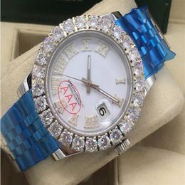 Luxury Automatic 44mm Stainless Steel Bracelet Platinum 218235 Jubilee Strap Bigger Diamond Bezel Roman Numerals Fashion Men'253w