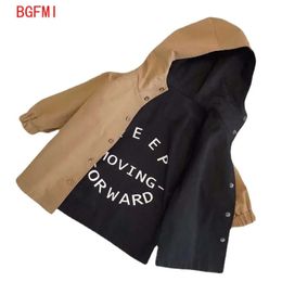 Giacche Giacca a vento per bambini per bambini per ragazzo Primavera Autunno Kid Doublefaced Ragazzi Parka Bambini Trench per bambini Giacche in cotone per ragazza 230927