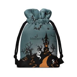 Totes Halloween Skull Halloween Drawstring Gift Bag Storage Bag05blieberryeyes