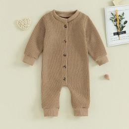 Rompers Baby Boys Girls Knit Rompers Winter Sweater For Infant Casual Clothes Buttons Long Sleeve Bodysuit born Kids Jumpsuit 230927