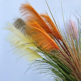 Decorative Flowers 1pc Artificial Grass Reed Bouquet Fake Plants For Wedding Home Room Decor Tail Christmas Decoration