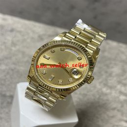 BP Factory Master Luxury mens watches 36mm Day-D 128238 fluted bezel gold presidential bracelet 2813 automatic movement 316L SS sa246p