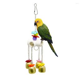 Other Bird Supplies Parrot Toys Wind Chimes Toy Creative Interactive Ball Bell Strings Pet Hanging Bells Christmas Decor Cage