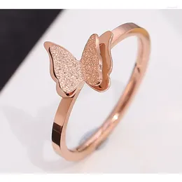 Cluster Rings Bohemian Cute Butterfly For Women Stainless Steel Jewelry Animal Girls Fashion Gift