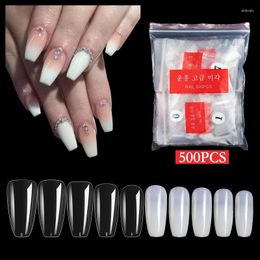 False Nails Coffin Tip Full Cover Fake Artificial Ballets