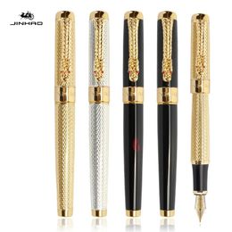 Fountain Pens Luxury Jinhao 1200 All Colour Dragon Bright Gold Fountain Pen Business Office school Supplies Student Stationary 230928