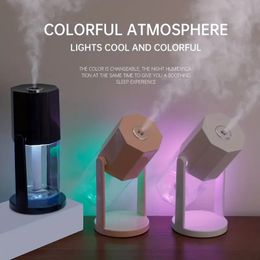 1pc Mini Ultrasonic Humidifier With 360 Degree Free Rotation And Large Mist Volume - Perfect For Home And Office Use - USB Rechargeable And Cool Mist Diffuser