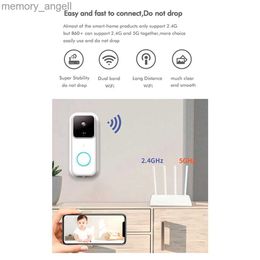 Doorbells Intelligent Home Doorbell Remote Monitoring Wireless Doorbell Visual Door Phone for Security Protection Long Distance Video Call YQ230928