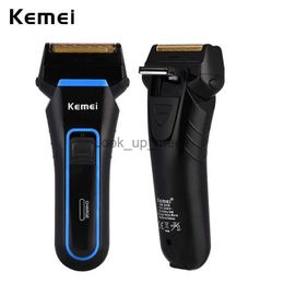 Electric Shaver Kemei Men's Electric Shaver Razor Rechargeable Reciprocating Double Blade Shaving Machine Groomer Wet and Dry Use 43D YQ230928