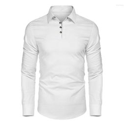 Men's Polos Brand Cotton Breathable Polo Shirt Fitness Men Long Sleeve Brands Clothing Autumn Mens Shirts