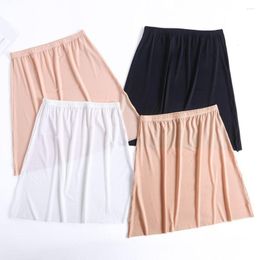 Skirts Dress Cotton For Girl Base Of Petticoat Ice Silk Underskirt Safety Slips Women Long Half